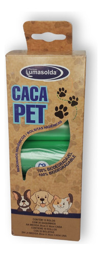 Kit Refil 600 Biodegradável Cata Caca Saquinhos Higiênicos