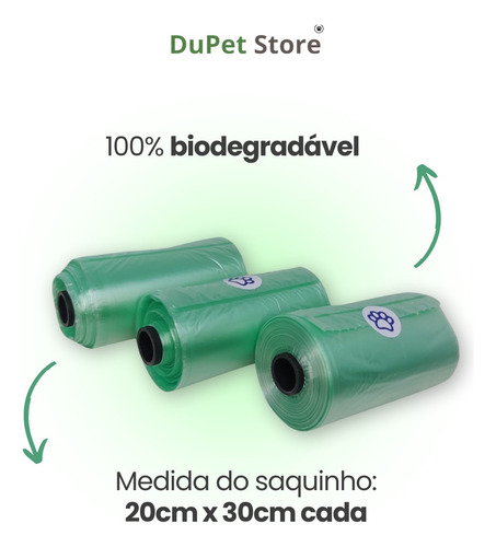 Kit Refil 600 Biodegradável Cata Caca Saquinhos Higiênicos - Imagem 4