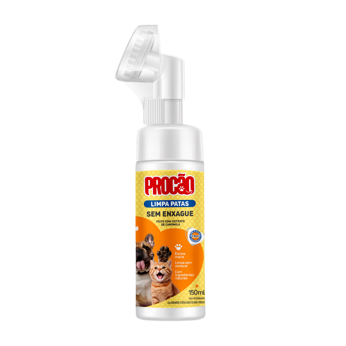 LIMPA PATAS COM ESCOVA - 150 ML