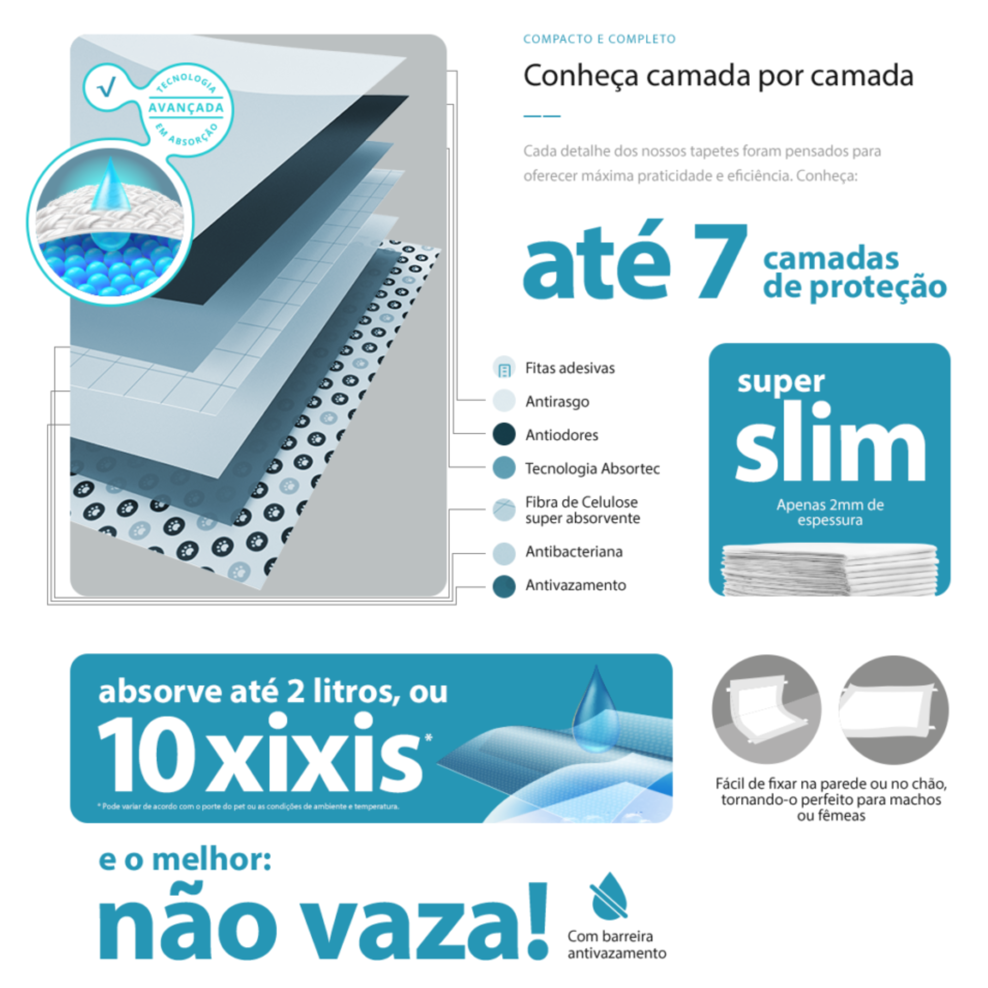 TAPETE HIGIENICO 60 X 55 CM SLIM PRIMEIRA LINHA ABS FARDO C/ 100 UN - Imagem 5
