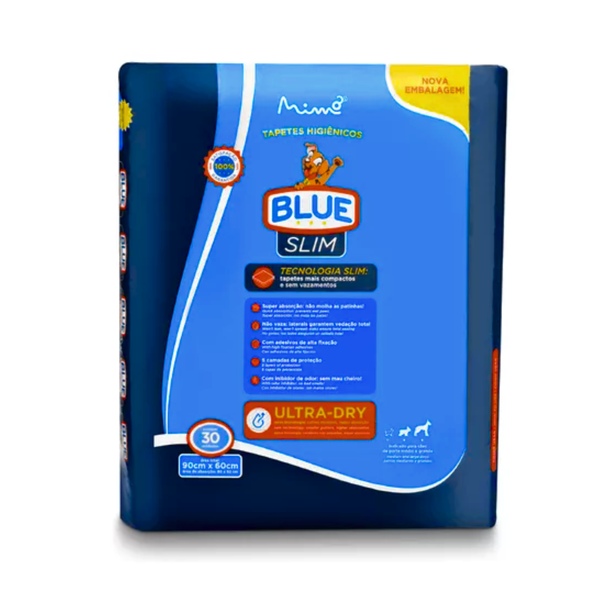 TAPETE HIGIÊNICO BLUE SLIM 30UN - 90CM X 60CM - Imagem 2